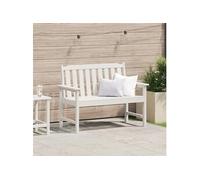 Vidaxl Banc De Jardin Blanc 120 Cm Hdpe