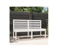 Banc de jardin blanc 157,5 cm bois massif de pin 824040