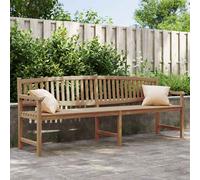 Banc de Jardin Chaise Siège Patio Terrasse Extérieur Bois de Teck Solide vidaXL