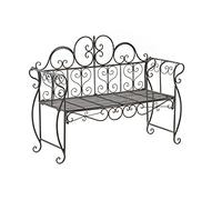 Banc de Jardin Design Antique Minna - Banquette de Terrasse en Fer Forgé - Style Maison de Campagne - Banquette de Blacon Style Rustique pou, Couleur:Bronze