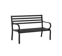 Outsunny Banc de Jardin Design Contemporain 2 Places dim. 127L x 58l x 82H cm métal époxy Noir