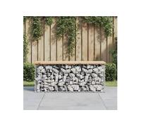vidaXL Banc de jardin Design Gabion – Bois massif de Douglas 103x31,5x42