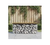 Vidaxl Banc De Jardin Design Gabion 103x44x42 Cm Bois De Pin Imprégné
