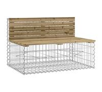 Banc de jardin design gabion 103x70x65 cm bois de pin imprégné