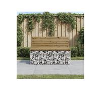 Banc de jardin design gabion 103x70x65 cm bois de pin imprégné 834376