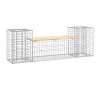 Banc de jardin design gabion 183x41x60,5 cm bois massif de pin