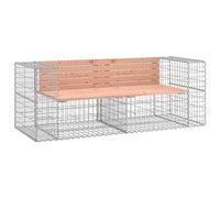 Banc de jardin design gabion 184x71x65,5 cm bois massif douglas