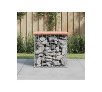Banc de jardin design gabion 43x44x42 cm bois massif de douglas 834336