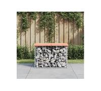 vidaXL Banc de jardin Design Gabion – Bois massif de Douglas 63×44×42 cm pour extérieur