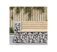 vidaXL Banc de jardin design gabion 92x71x65,5 cm bois massif de pin 834380