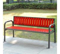 Banc de jardin d'extérieur avec dossier, assise durable toutes saisons pour terrasse, porche, pelouse, parc et cour