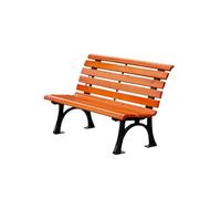 Banc de jardin d'extérieur avec dossier - Petite chaise de patio pour cour, porche et espaces publics - Banc de parc idéal pour les jardins et la relaxation en plein air