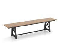 Banc De Jardin D'extérieur En Hdpe Pour 3 À 4 Personnes Cadre En Métal Banc De Patio Sans Dossier De 183 Cm Capacité De 500 Kg Marron Helloshop26 20_0007796 Multicolore