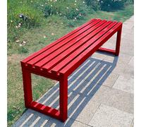 Banc de jardin d'extérieur en métal pour 2 à 3 personnes résistant aux intempéries, parfait pour le parc, la terrasse, la pelouse, la cour et l'école. Solution élégante pour siège de jardin