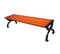 Banc de jardin durable en métal et bois résistant aux intempéries pour terrasse, cour, pelouse et parc, solution d'assise confortable