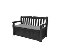 Banc de jardin EDEN avec Coffre en résine 265L - Anthracite - KETER