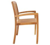 Banc de jardin empilable 2 places 120 cm en bois massif teck