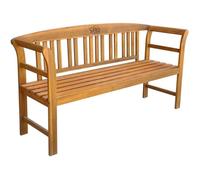 Banc de jardin en acacia sculpté - Naturel - 157 x 45 x 82.5 cm
