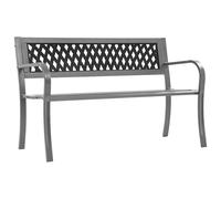 Banc de Jardin en Acier Noir - Un Siège d'extérieur Résistant pour Votre Jardin
