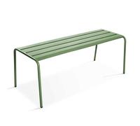 Banc de jardin en acier vert cactus Palavas Oviala