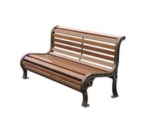 Banc de jardin en aluminium résistant aux intempéries avec dossier micro-arc, idéal pour les parcs, jardins et porches