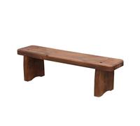 Banc de jardin en bois avec dossier nu et support de fleurs pour intérieur et extérieur (90 x 20 x 15 cm)