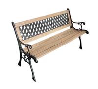 Banc de jardin en bois de peuplier et métal - VIDAXL - 122 x 51 x 73 cm - Rose - 2 personnes