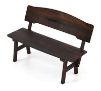 Banc De Jardin En Bois D'épicéa 2 Places Dossier Incliné Charge 325 Kg Banquette D'extérieur Carbonisé 120 X 51 X 78 Cm Marron Helloshop26 20_0007801 Multicolore