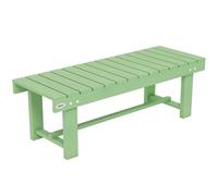 Banc de jardin en bois Outsunny, banc d'extérieur 2 places, loveseat de patio sans dossier en bois de sapin avec siège à lamelles pour le parc, 110 x 38 x 35 cm, 1 pièce, vert clair