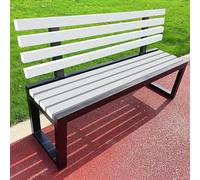 Banc de jardin en bois résistant aux intempéries avec dossier, assise extérieure durable pour terrasse, pelouse, cour et parc