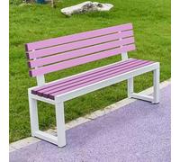 Banc de jardin en bois résistant aux intempéries avec dossier, assise extérieure durable pour terrasse, pelouse, cour et parc