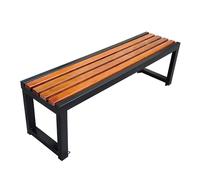 Banc de jardin en bois résistant aux intempéries, dos nu, idéal pour cour, balcon, porche, 100 cm de long et élégant mobilier de jardin