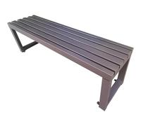 Banc de jardin en fer forgé noir pour 23 personnes, idéal pour les parcs, les écoles, les hôpitaux et les lieux publics, 150 cm avec trous de fixation