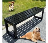 Banc de jardin en fer forgé, siège extérieur sans dossier pour 2 à 3 personnes, idéal pour les écoles et les espaces publics