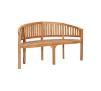 Banc de jardin en forme de banane 151 cm Teck solide