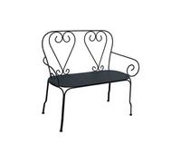 Banc de jardin en métal façon fer forgé - Anthracite - GUERMANTES de MYLIA