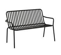 Banc de Jardin en Métal "Peking" 130cm Noir