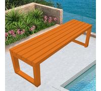 Banc de jardin en métal résistant aux intempéries - Tailles de 1 à 1,8 m, siège de terrasse extérieur dos nu pour cour, parc, porche et entrée - et élégant (ge, 150 cm)