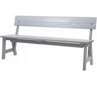 Banc de jardin en pin gris Banc de parc avec dossier Banc Meuble de jardin Robuste 9855