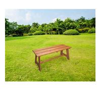 ADGO Banc de Jardin et d'intérieur, Simple, en Bois, 119x37 cm, sans Dossier, Laqué Marron, Imprégné d'une Finition à Base d'eau, Classique, Confortable, Design Minimaliste