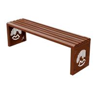 Banc de Jardin Extérieur 2-3 Places Robuste en Acier Galvanisé Banquette Exterieur Charge 400kg Banc Public Résistant Aux Intempéries pour Parc École Terrasse Vestiaire(Brown,120cm(47.24in))