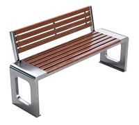 Banc de Jardin Exterieur 2 Places Banquette 2 Places en Acier Inoxydable Bancs D'extérieur Moderne Résistants aux Intempéries pour Parcs, Centres Commerciaux(100x40x85cm)