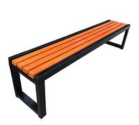 Banc de Jardin extérieur 2 Places, métal, Bois/résine, sans Dossier, idéal pour Balcon et terrasse, Disponible en 11 Couleurs et Plusieurs Tailles (B, 100 x 40 x 45 cm)