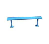 Banc de Jardin Exterieur Acier Galvanisé Différentes Couleurs Résistant Aux Intempéries Fer Forgé Simple et Moderne Parc Patio Arrêt de Bus(Blue,120 * 22 * 45cm)