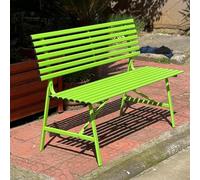 Banc de jardin extérieur avec cadre en fer enduit de poudre durable, idéal pour le jardin ou le chemin de promenade avec une capacité de 226,8 kg