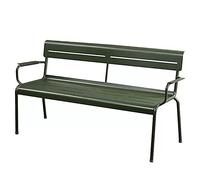 Banc de jardin extérieur, banc d'extérieur en alliage d'aluminium e banc de parc de patio avec dossier et accoudoir pour porche, jardin, pelouse (couleur : jaune, taille : L : 140 cm/55) (vert L : 120