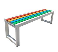 Banc de Jardin Exterieur Bois/Plastique Dessus de Tabouret Banc Exterieur et Maison sans Dossier Couleur Arc-en-Ciel Classique Confort et Minimalisme