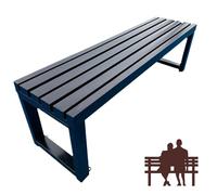 Banc de jardin extérieur, cadre en acier d'aluminium, chaise de causeuse pour terrasse, balcon, jardin, parc, bord de piscine
