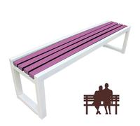 Banc de jardin extérieur, cadre en acier d'aluminium, chaise de causeuse pour terrasse, balcon, jardin, parc, bord de piscine