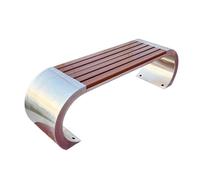 Banc de jardin extérieur, cadre en acier inoxydable, capacité de 2 à 3 personnes, 362,9 kg, siège à lattes, sans dossier, parfait pour terrasse et cour, assise durable et élégante (120 cm)